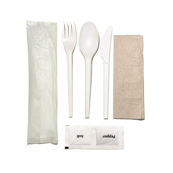 6.5 inch CPLA cutlery kits(001)